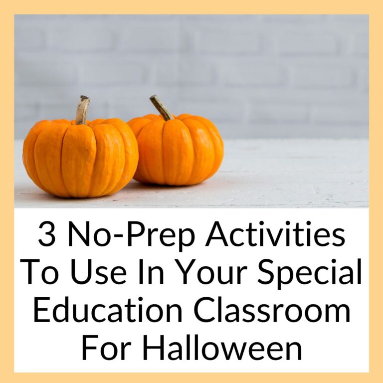 3 No Prep Spooky Season Activities To Use In Special Education